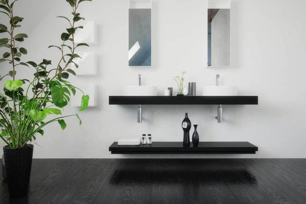 Ensemble meuble vasque et miroir pour salle de bain moderne – trouvez